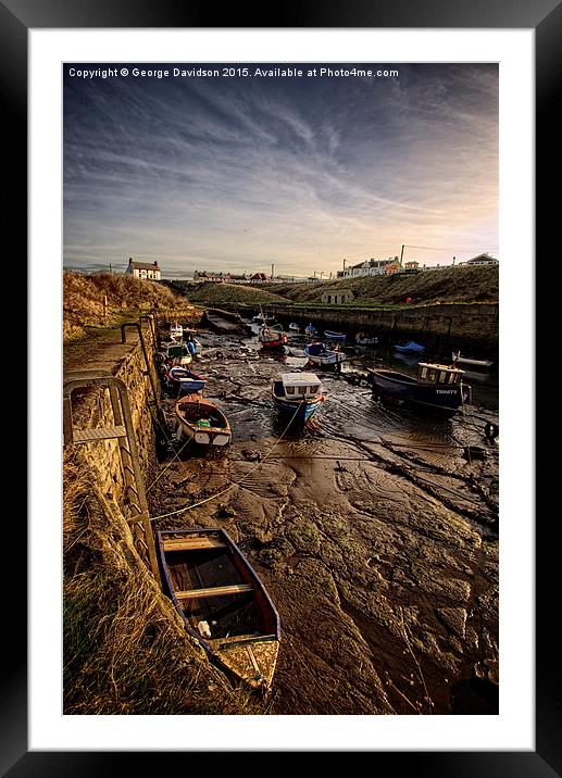 A Surreal Scene of Abandoned Boats Framed Mounted Print by George Davidson