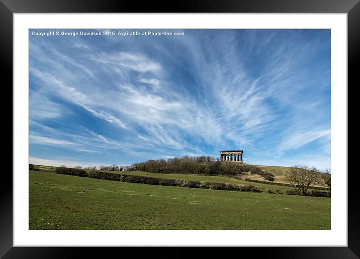  On Penshaw Hill Framed Mounted Print by George Davidson