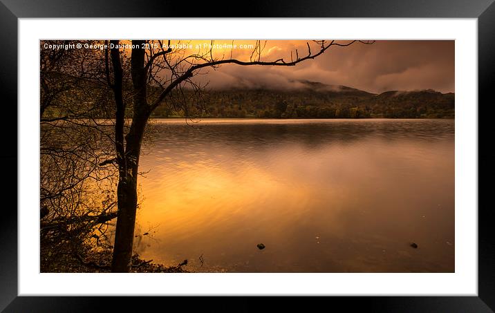  Evening on the Lake Framed Mounted Print by George Davidson