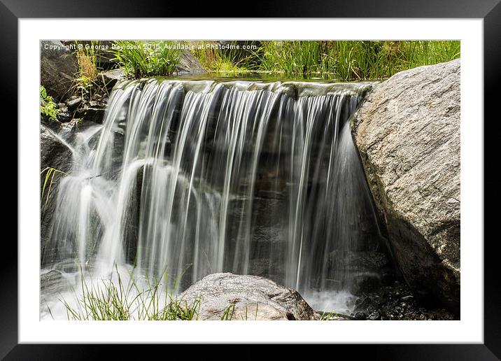  Waterfall Framed Mounted Print by George Davidson