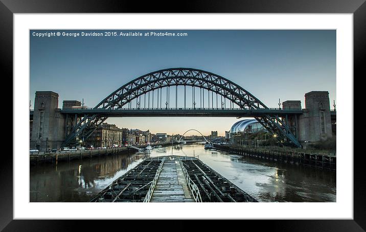  Along the Tyne Framed Mounted Print by George Davidson