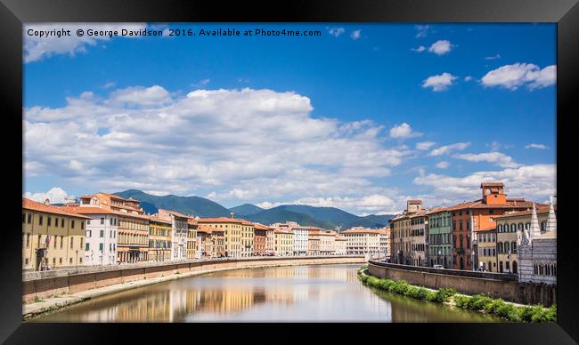 Along the Arno 02 Framed Print by George Davidson