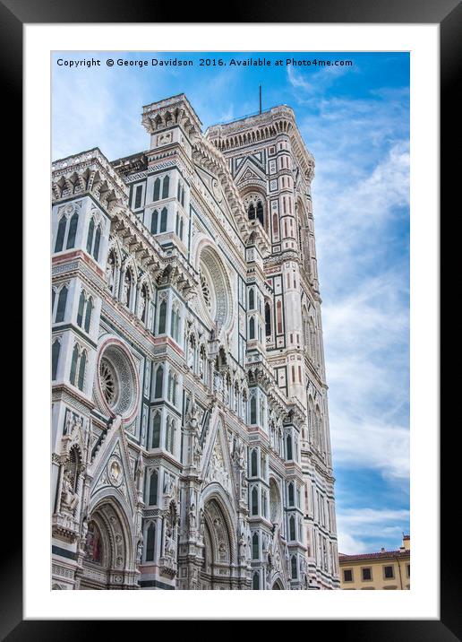 Santa Maria del Fiore 02 Framed Mounted Print by George Davidson