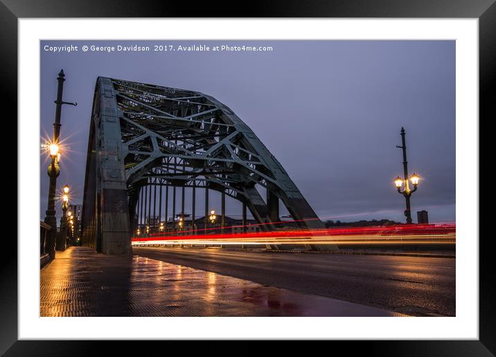 Tyne Bridge 02 Framed Mounted Print by George Davidson