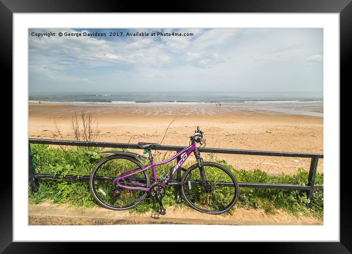 Beach Bike Framed Mounted Print by George Davidson