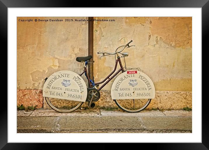 Bicycle Framed Mounted Print by George Davidson