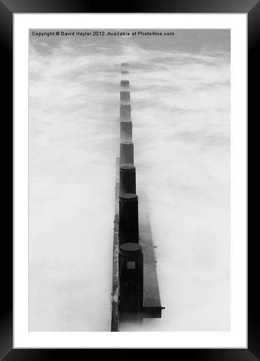 Misty Breakwater Framed Mounted Print by David Haylor