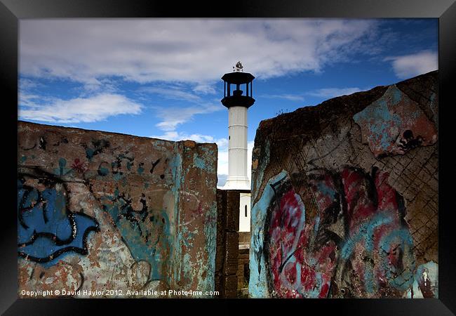 Maryport Light House Framed Print by David Haylor