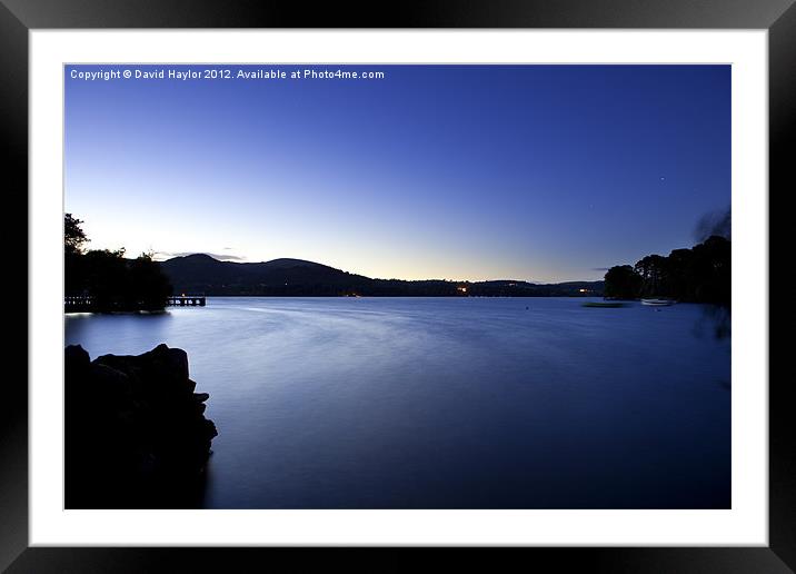 Ullswater at Night Framed Mounted Print by David Haylor