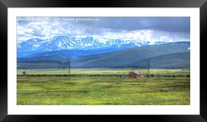  Living on the Colorado Plains Framed Mounted Print by David Haylor