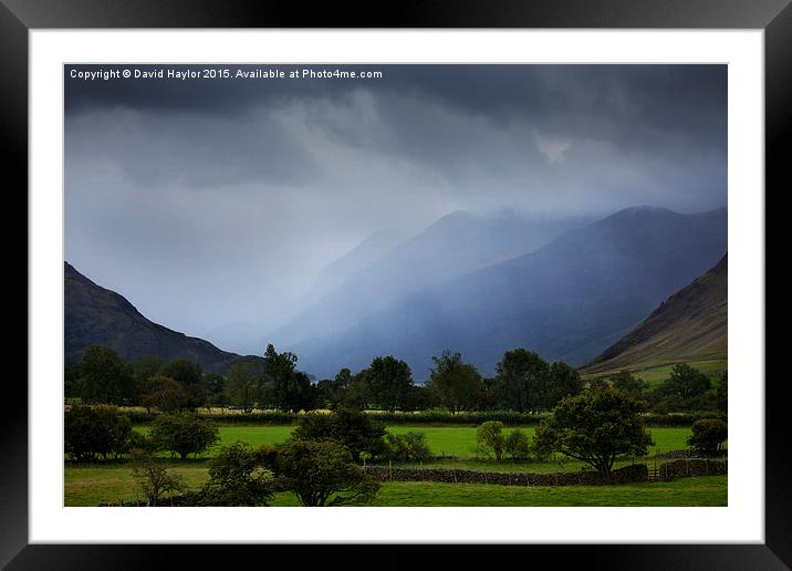  Incoming Weather in the English Lakes Framed Mounted Print by David Haylor