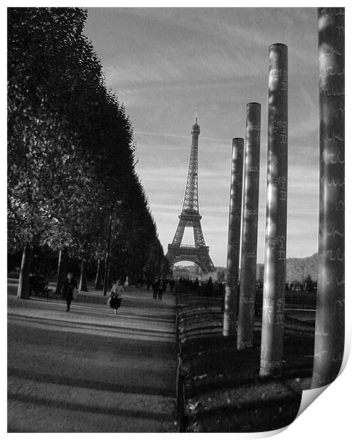 Eiffel Tower, Paris - Iconic Black & White Print by Jonathan Pankhurst