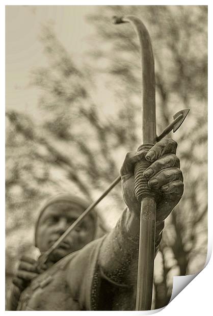 Robin Hood Statue Print by John Dickson