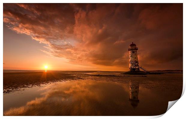 Light up at the lighthouse Print by Steve Cole