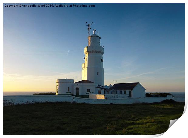 Dawn at the Lighthouse. Print by Annabelle Ward