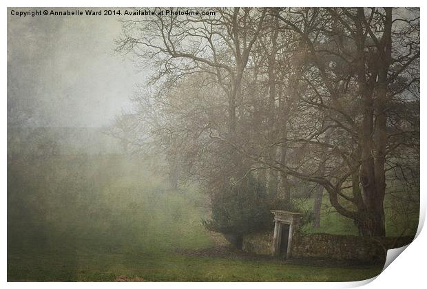 Misty Morning in Wroxall Print by Annabelle Ward