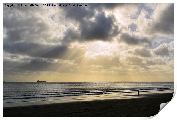  A Walk On The Beach. Print by Annabelle Ward