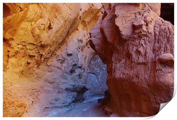 Slot canyon, Utah Print by Claudio Del Luongo
