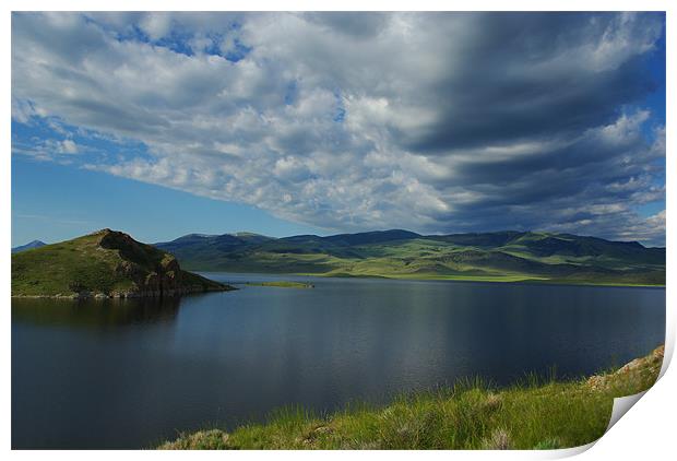 Clark Reservoir, Montana Print by Claudio Del Luongo