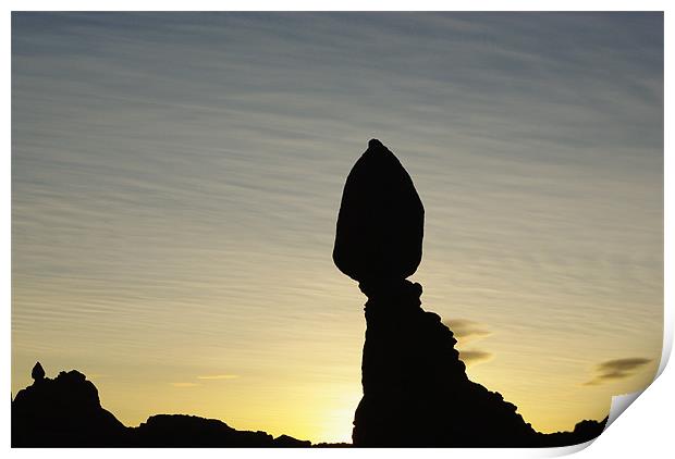Balanced Rock, Utah Print by Claudio Del Luongo