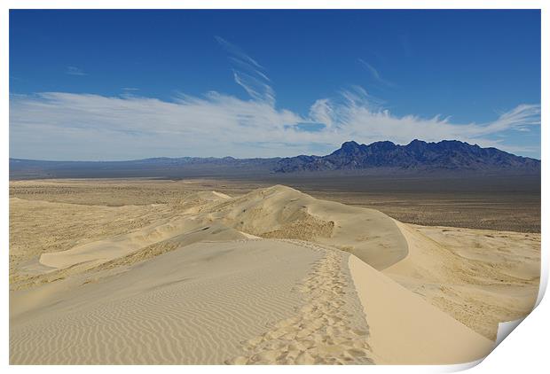 Mojave Dunes, California Print by Claudio Del Luongo