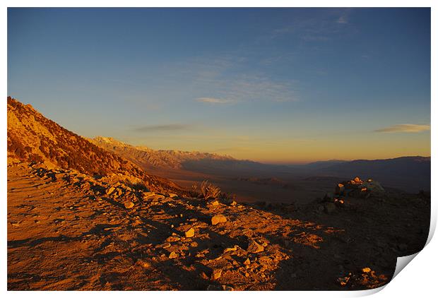 Early morning, Sierra Nevada Print by Claudio Del Luongo