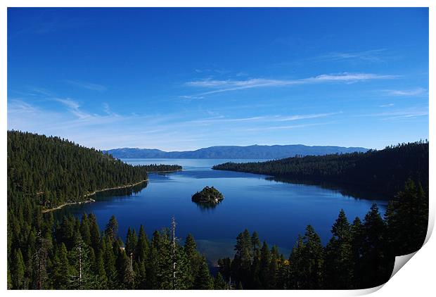 Emerald Bay, Lake Tahoe, California Print by Claudio Del Luongo