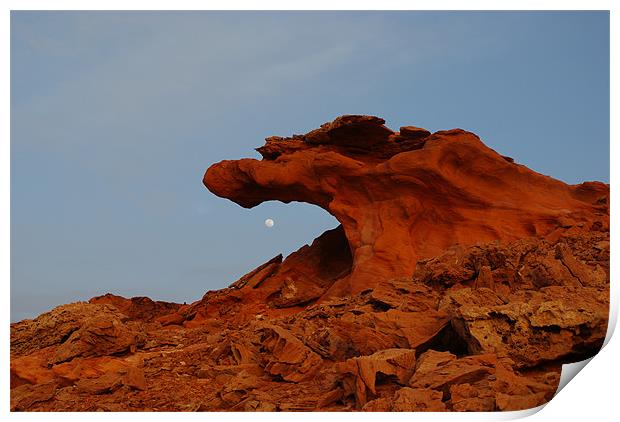 “Moon eating dragon”, Little Finland, Nevada Print by Claudio Del Luongo