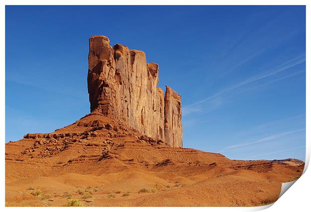 Spectacular rock wall, Arizona Print by Claudio Del Luongo