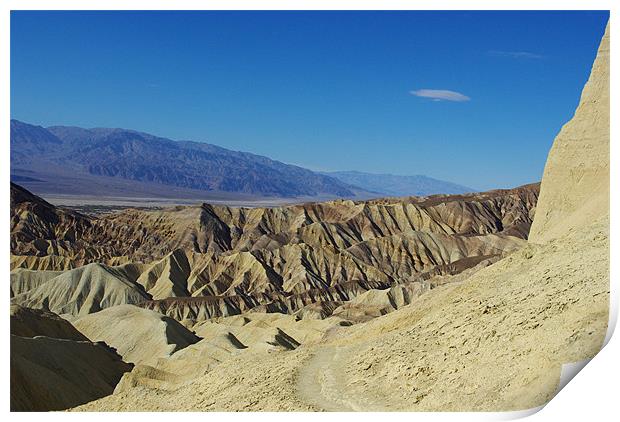 Hiking trail, Death Valley Print by Claudio Del Luongo