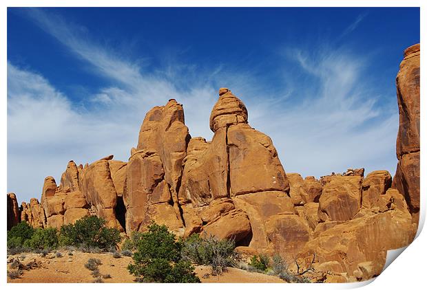 Arches National Park impression, Utah Print by Claudio Del Luongo