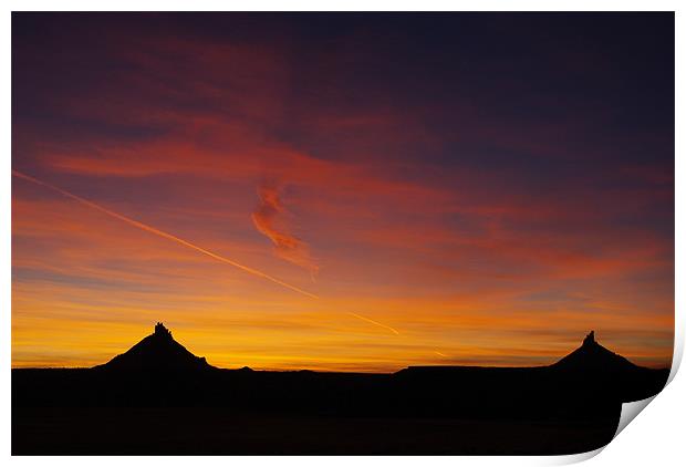 Utah Sunset near Canyonlands Print by Claudio Del Luongo