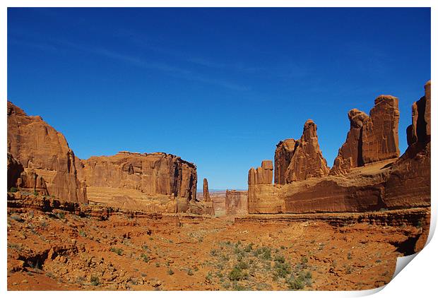 Valley and rock formations, Arches National Park,  Print by Claudio Del Luongo