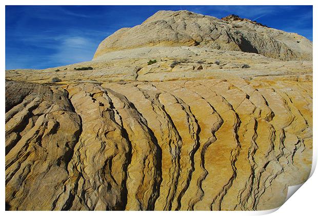 Rock formation near Boulder, Utah Print by Claudio Del Luongo