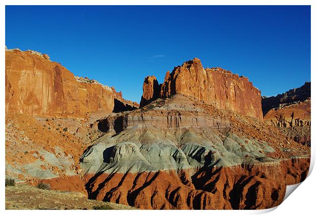 Colors in sandstone and rocks Print by Claudio Del Luongo