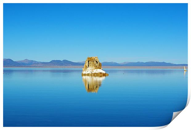 Tufa island, Mono Lake, California Print by Claudio Del Luongo