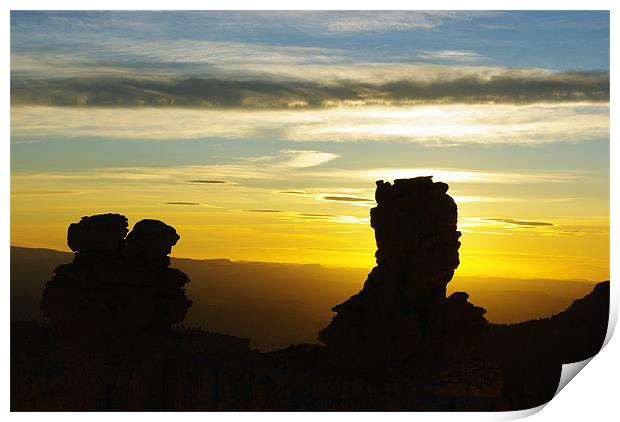 Early morning, Bryce Canyon Print by Claudio Del Luongo