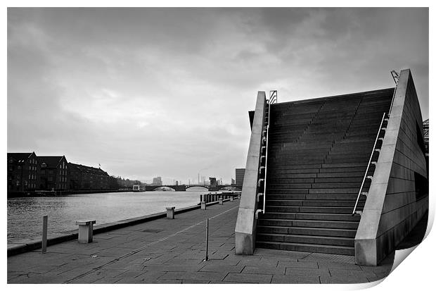 Stairs on Quay Print by Sophie Martin-Castex