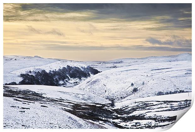 Winter at Axe Edge Moor Print by Philip Berry