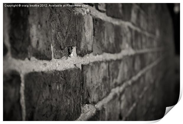 Brick Wall Print by craig beattie