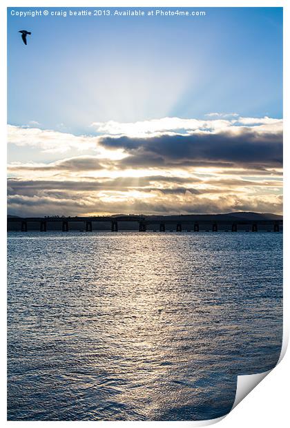 River Tay Sunset Print by craig beattie
