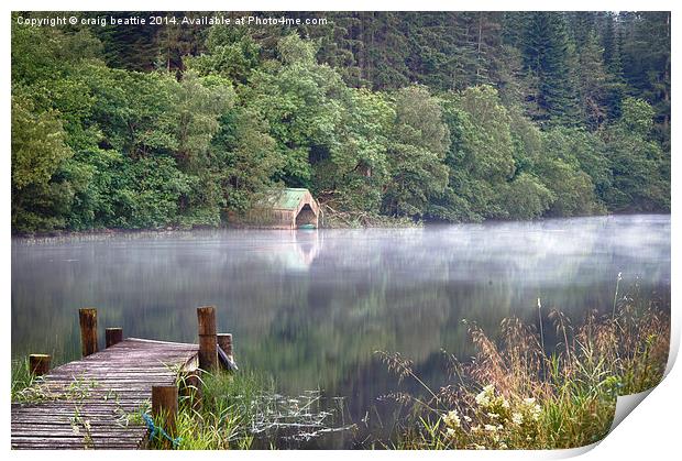  Loch Ard Boathouse Print by craig beattie