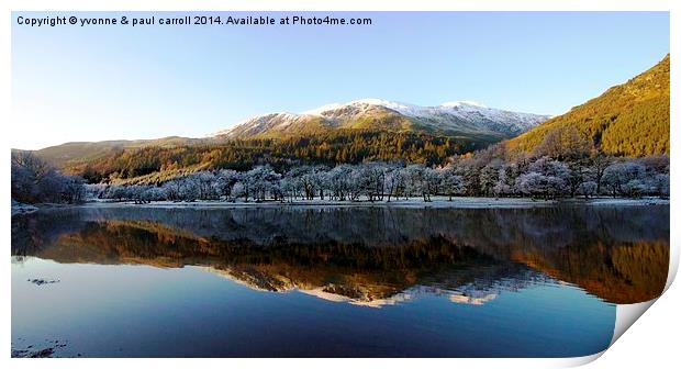  Reflections over Loch Lubnaig 2 Print by yvonne & paul carroll