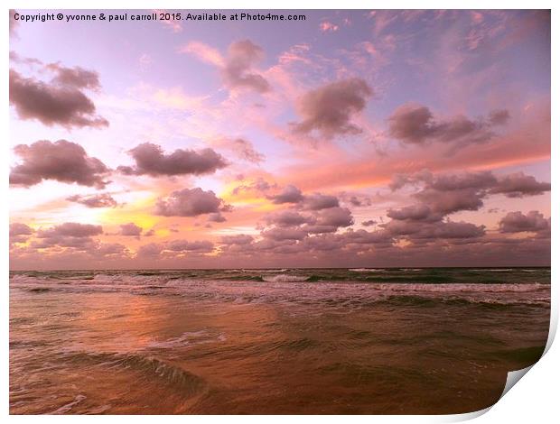 Varadero sunset 2 Print by yvonne & paul carroll