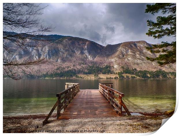 Lake Bohinj, Slovenia Print by yvonne & paul carroll