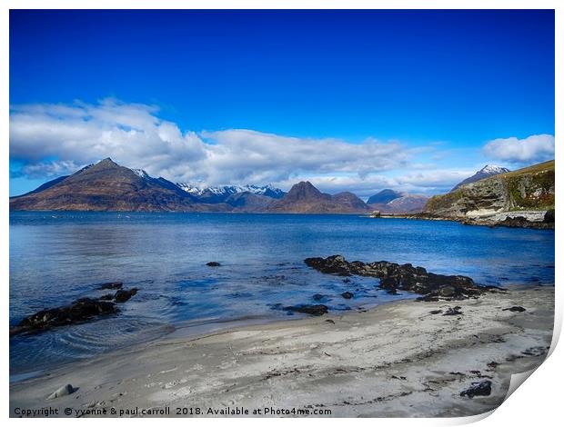 Elgol & the Cuillins, Isle of SKye Print by yvonne & paul carroll