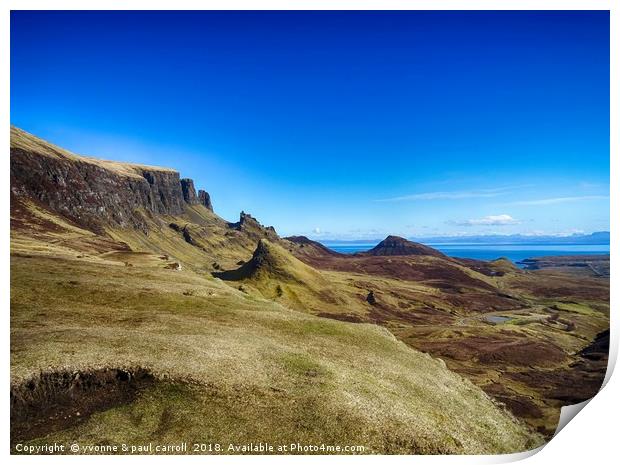 The Quirang walk, Isle of Skye Print by yvonne & paul carroll