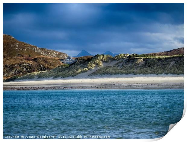 Camusdarrach Beach, near Morar, Scotland Print by yvonne & paul carroll