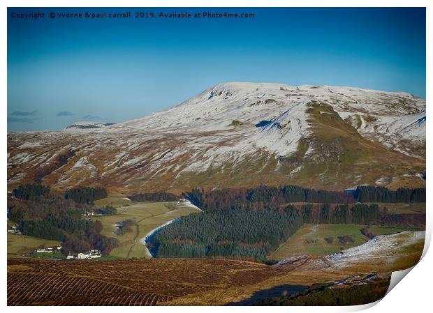 Dumgoyne hill looking from the Whangie walk Print by yvonne & paul carroll