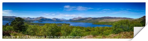 Loch Lomond from Inchcailloch, just off Balmaha Print by yvonne & paul carroll